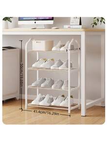 1PC Heavy Duty Metal Frame Nonwoven Shelves Easy Assembly Space Saving Sturdy Durable Black Freestanding Organizer For Closet Entryway Hallway Bedroom Living Room Home Storage Shelving Unit - Multicolor - View 6