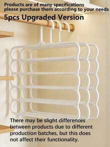 1-10件 5層塑料衣櫥收納整理架，多尺寸掛式圍巾與長褲架，省空間衣物掛架，適用衣櫥、臥室衣物整理，喬遷禮物，節日居家收納，衣櫥分類與家居整理用品 - 彩色 - 查看 11