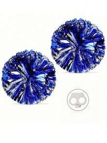 Bright And Shiny Cheerleading Pom‑Poms, Suitable For Cheerleading, Sports Meets, Parades, Cheering Events, Rallies And Party Performances. Equipped With Fixed Ring Buckles, They Are Supplies For Cheerleading Dance Competitions And Parties. - multicolor - View 7