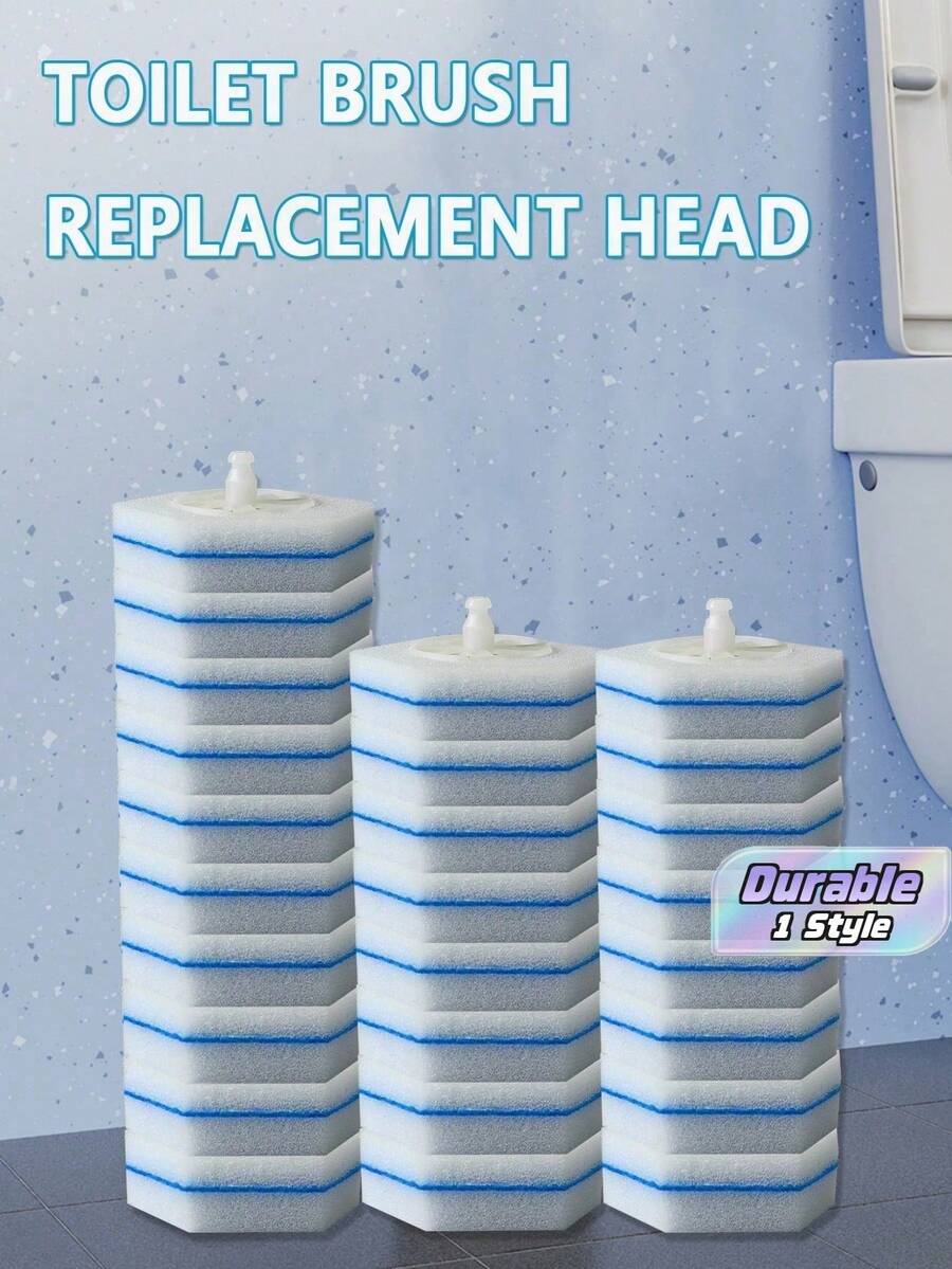 Disposable Toilet Disposable Toilet Cleaning Wand Refills, Counts Upgraded Material Disposable Toilet Cleaning Wand Heads BrushCompatible With Much Wands, Apartment Essentials, College DormEssentials - multicolor - View 1