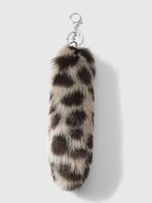 ROMWE Anime 1 Retro And Unique Punk Sweet And Cool Multi-Colored Leopard Print Simulation Animal Tail DIY Keychain Bag Pendant, Suitable For Girls' Daily Wear - Multicolor-2 - View 15