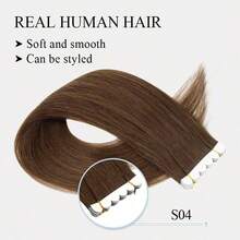 16Inch 40G Mini Six-LobeTape-In Hair Extensions,Tape In Hair Extensions 10pcs/Pack,Real Human Hair,Invisible Skin Weft,Natural Blend Comfortable Wear Less Visible,Instant Volume & Length,Natural Look,Easy Application,Women,Halloween Cosplay - Multicolor - View 28