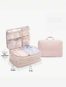 1Set Assorted Size Breathable Mesh Compression Packing Cubes Lightweight Air Vent Travel Laundry Bags Suitcase Organizer For Clothes Underwear Socks Gift For Travelers Summer Vacation Travel Essentials Must Haves - Multicolor - View 4