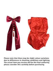 1pc Oversized Bow Ribbon, Writable Design, Suitable For Door And Wall Decor, Wedding Car, Bridal Party, Streamer Party Backdrop, Church Pew, Theme Party, Birthday, Romantic Scene Decoration - Multicolor - View 10