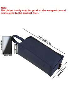 1/2PCS Canvas Pencil Case With Handle, Large Capacity Pen Pouch Bag With Zipper, Portable Stationery Organizer For School Office College Students, Multi-Color Available - multicolor - View 5