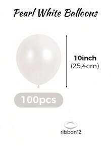 MINKOJA 5/10/12/18 Inch Multi-Color Latex Helium Round Balloons, Great For Birthday Wedding Anniversary Bridal Shower Graduation Gender Reveal Baptism New Year Holiday Party Decorations - pearlescent white - View 36