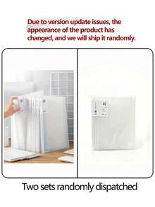 1pc A4 Size Transparent Sleeve Document Organizer With Large Capacity For Papers And Suitable For Students Or Office Use, Package Will Be Randomly Sent,Back To School Essentials,Creative Gift For Thanksgiving, Christmas, Birthday Halloween Decoration - White - View 13