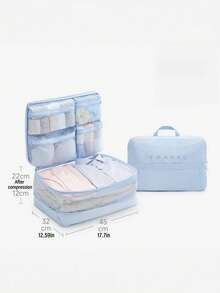 1Set Assorted Size Breathable Mesh Compression Packing Cubes Lightweight Air Vent Travel Laundry Bags Suitcase Organizer For Clothes Underwear Socks Gift For Travelers Summer Vacation Travel Essentials Must Haves - Multicolor - View 12