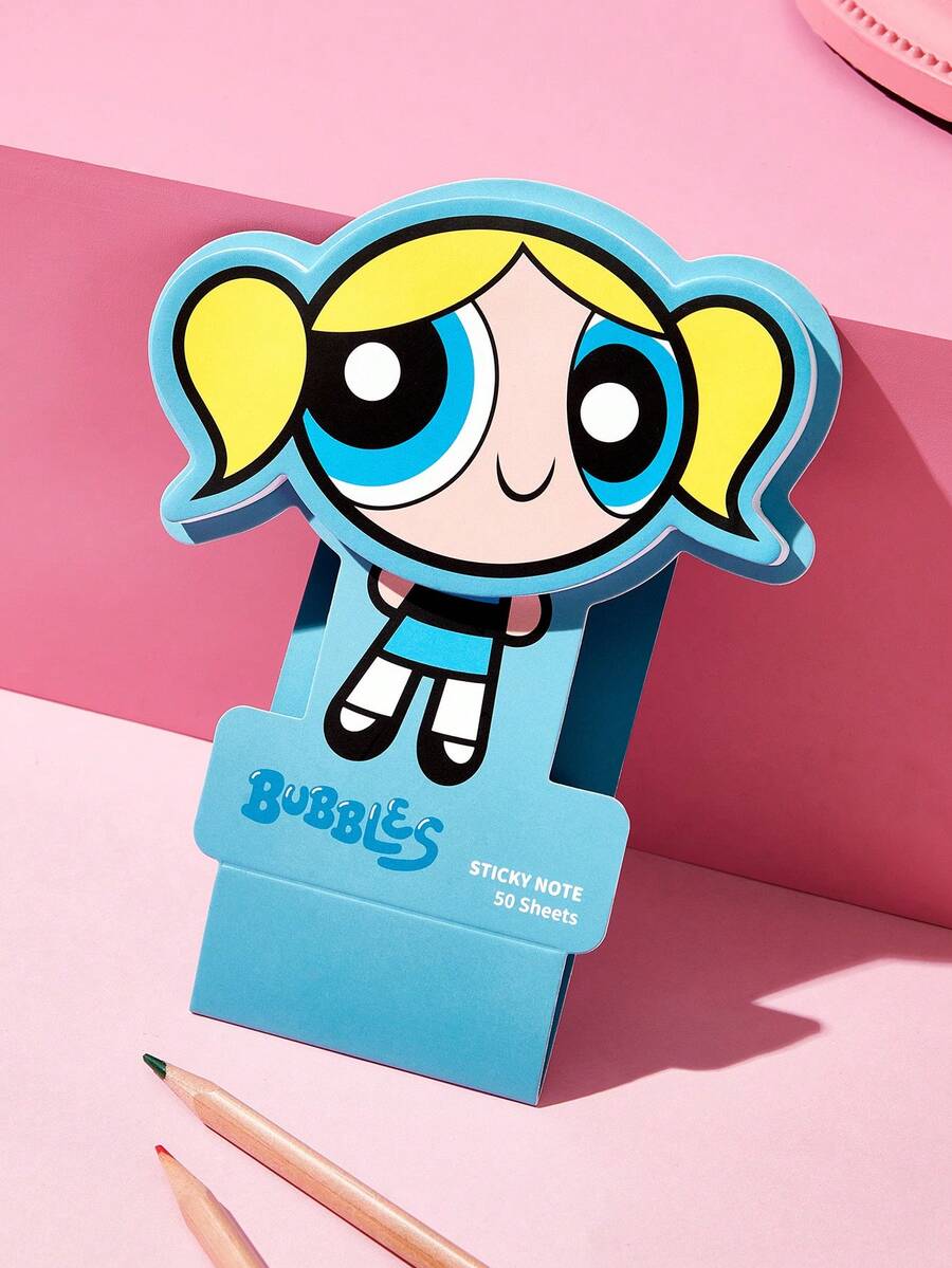 THE POWERPUFF GIRLS X SHEIN 50 80g Double Adhesive Sticky Notes For Records, Journals, Reminders And Decorations - Bubbles - View 1