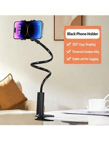 1Pc Thickened Flexible Gooseneck Phone Holder,360° Rotating Lazy Stand For Bedside,Desktop,Sofa,Universal Bracket Compatible With Phones,Perfect Christmas Gift - Multicolor - View 7