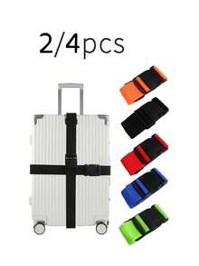 Found Favorite Available In Packs Of 1/2/4 Pieces: A Functional Adjustable Travel Suitcase Strap With Colored Strapsmaking It Convenient To Store And Carry. - Multicolor - View 10