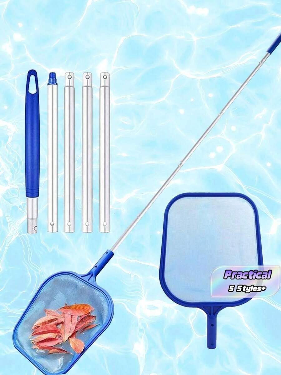 Swim Net & Pole - Soft Mesh Cleaning Brush - Leaf Net For Pools, Spas, And Hot Tubs - Large Pool Skimmer, Cleaning Tool & Accessories - Blue - Multicolor - View 1