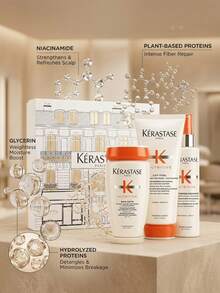 Kérastase Nutritive Nourishing Hair Care Gift Set – Hair Care Set, Nourishing, For Dry Hair, Floral And Citrus Notes, Plant-Based Proteins, Suitable For Daily Hair Routine - Clear - View 3