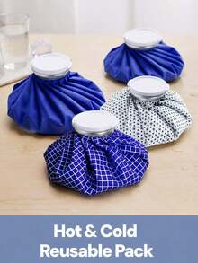 1pc Reusable Fabric Ice Packs, Refillable With Water, Suitable For Summer Cooling And Daily Use, Leak-Proof Fabric, Wide Mouth Design For Easy Filling, Multi-Purpose - Multicolor - View 4
