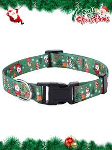 PETSIN 1PC Christmas Pet Collar, Festive Holiday Decor Accessory For Dogs - Multicolor - View 7