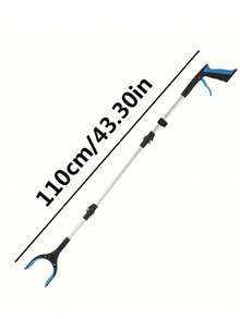 1‑Piece Foldable, Multi‑Functional, Lightweight And Durable Pick‑Up Grabber For Home And Outdoor Use, Trash Tongs For Sanitation Work - blue - View 3