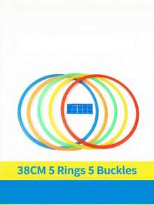 Agility Ladder Ring Set, 38CM Speed Training Obstacle Rings, Non-Slip Football Training Cones,Sports Training Fitness Equipmen - Multicolor - View 9