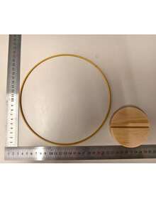 SHEIN 10pcs/2pcs-Gold Metallic Garland Centerpiece With Wooden Stand - Elegant DIY Circle Decoration For Wedding, Party And Birthday - Handmade Artificial Roses And Green Leaves Design, No Power Required, Birthday Decorations|Decorative Centerpieces|Handmade Designs, Wedding Decorations - Gold - View 12