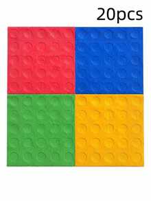 Joivida 1 Set Colorful Building Block Birthday Party Supplies, Brick-Themed Disposable Tablecloth, Paper Plates & Napkins, Creative Party Tableware Decoration Kit For Birthday Celebration, Family Gathering, Classroom Party & Photo Booth Decor - multicolor - View 11