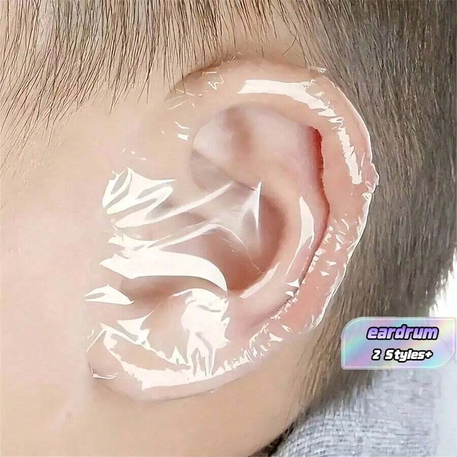 120pcs Plastic Waterproof Ear Plugs, Swimming Waterproof Ear Plugs, Plastic Waterproof Ear Protection Ear Plugs, Beach Necessities, Beach Accessories, Pool Float - Multicolor - View 1