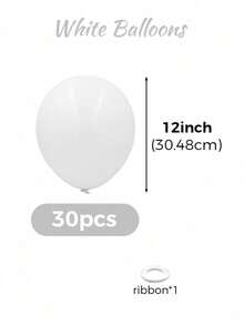 MINKOJA 5/10/12/18 Inch Multi-Color Latex Helium Round Balloons, Great For Birthday Wedding Anniversary Bridal Shower Graduation Gender Reveal Baptism New Year Holiday Party Decorations - White - View 44
