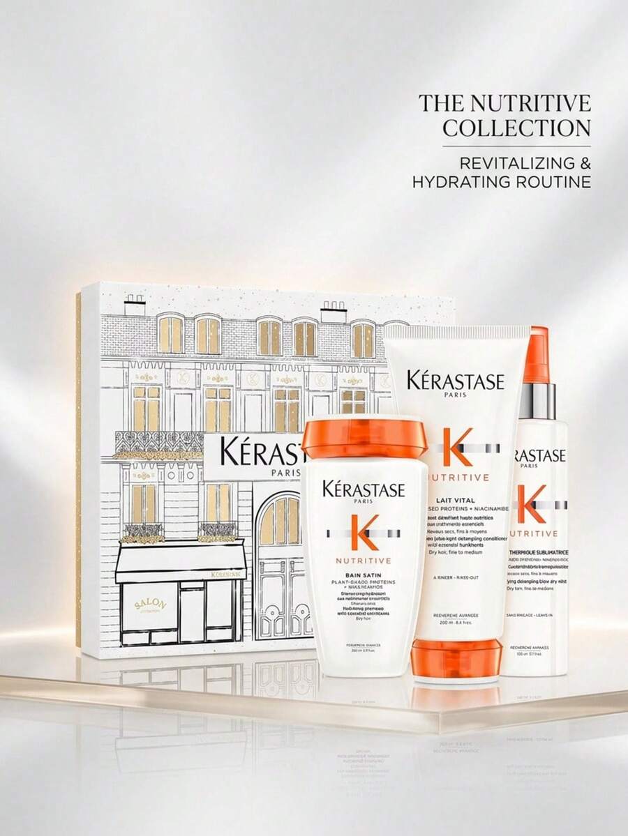 Kérastase Nutritive Nourishing Hair Care Gift Set – Hair Care Set, Nourishing, For Dry Hair, Floral And Citrus Notes, Plant-Based Proteins, Suitable For Daily Hair Routine - Clear - View 1