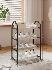 1PC Heavy Duty Metal Frame Nonwoven Shelves Easy Assembly Space Saving Sturdy Durable Black Freestanding Organizer For Closet Entryway Hallway Bedroom Living Room Home Storage Shelving Unit - Multicolor - View 8