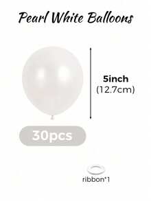 MINKOJA 5/10/12/18 Inch Multi-Color Latex Helium Round Balloons, Great For Birthday Wedding Anniversary Bridal Shower Graduation Gender Reveal Baptism New Year Holiday Party Decorations - pearlescent white - View 25