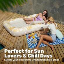 Inflatable Tanning Pool Lounge Chair, Adult Sunbathing Bathtub Pool Float, Inflatable Lounge Chair For Pool Sunbathing, Adult Tanning Bed Float - C - View 3