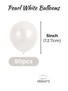 MINKOJA 5/10/12/18 Inch Multi-Color Latex Helium Round Balloons, Great For Birthday Wedding Anniversary Bridal Shower Graduation Gender Reveal Baptism New Year Holiday Party Decorations - pearlescent white - View 30