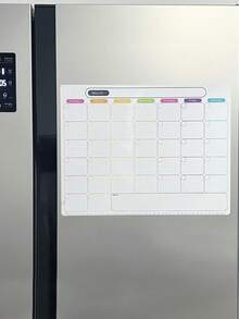 Reusable Monthly & Weekly Planner, Magnetic Calendar Sticker, Whiteboard Flexible Magnet Memo Pad, Message Board & Fridge Magnet - multicolor - View 9