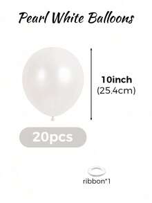 MINKOJA 5/10/12/18 Inch Multi-Color Latex Helium Round Balloons, Great For Birthday Wedding Anniversary Bridal Shower Graduation Gender Reveal Baptism New Year Holiday Party Decorations - pearlescent white - View 38