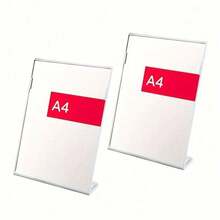 1pc L-Shaped Display Stands - Durable Plastic,A4/A5/A6 Size For Menus, Posters & Photos - PerfectFor Coffee Shops, Weddings, Supermarkets - multicolor - View 11