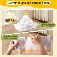 30pcs (3 Rolls) Cat Litter Bags, Cat Toilet Cleaning Bags,Drawstring Closure Continuous Roll Pet ThickenedPoop Bags, 10pcs/Roll - Multicolor - View 5