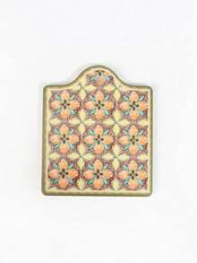 Cirelle 1PC Ceramic Coasters, Moroccan Patterned Trivets For Hot Pots And Pans, Heat Resistant Decorative Hot Pads, Vintage Talavera Style Kitchen Table Mats - Multicolor - View 14