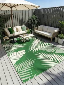 Karpet Luar Ruangan Tahan Air Ukuran 5ft x 8ft, Karpet Dalam dan Luar Ruangan dari Jerami Plastik yang Dapat Dibalik untuk RV, Teras, Dek, Halaman Belakang, dan Camper - warna-warni - View 4