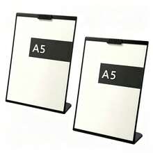 1pc L-Shaped Display Stands - Durable Plastic,A4/A5/A6 Size For Menus, Posters & Photos - PerfectFor Coffee Shops, Weddings, Supermarkets - multicolor - View 12