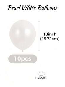 MINKOJA 5/10/12/18 Inch Multi-Color Latex Helium Round Balloons, Great For Birthday Wedding Anniversary Bridal Shower Graduation Gender Reveal Baptism New Year Holiday Party Decorations - pearlescent white - View 21