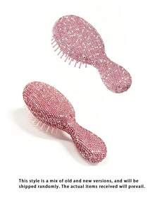1pc Portable Luxury Rhinestone Mini Air Cushion Hair Brush, Scalp Massage Comb, Anti-Static Smooth Styling Brush, Makeup & Hairstyling Tool For Home And Travel - Multicolor - View 5