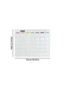 Reusable Monthly & Weekly Planner, Magnetic Calendar Sticker, Whiteboard Flexible Magnet Memo Pad, Message Board & Fridge Magnet - multicolor - View 10