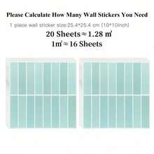 4/10/20Pcs Self‑Adhesive Peel And Stick Tile Stickers, Waterproof Heat‑Resistant Kitchen Backsplash Tiles, Non‑Slip Bathroom Wall Decals, Easy‑Install Removable Wall Decor For Home Renovation, Laundry Room, RV Interior, House &Festival DIY Decoration - View 28
