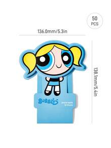 THE POWERPUFF GIRLS X SHEIN 50 80g Double Adhesive Sticky Notes For Records, Journals, Reminders And Decorations - Bubbles - View 3
