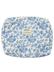 1 Piece Bow Large Capacity Portable Cosmetic Bag Simple Style Multifunctional Cosmetic Bag Cosmetic Storage Bag Travel Cosmetic Bag Beauty Makeup Tools Storage Bag Cosmetic Bag Women's Gift Travel Essentials - Blue - View 18
