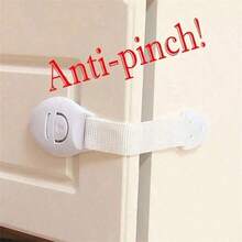 SHEIN 10 Webbing Children's Safety Lock ABS Baby Anti-Opening Drawer Lock, Non-Punching Paste Cabinet Refrigerator Protective Lock - Multicolor - View 6