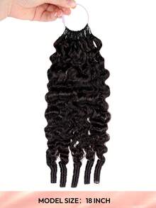 Boho Braids Brumese Curly 60g 50 Strands Human Crochet Hair For Women 14-22 Inch Burmese Curly Bundles 100% Remy Human Hair Pre-Separated Invisible Miracle Knots Feather Crochet Human Hair Boho Extensions Dark Brown 2# - S2 - View 5