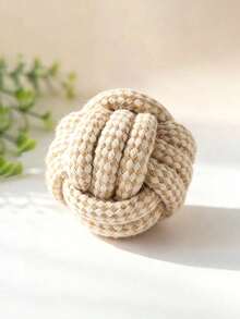 PETSIN Pet Hemp Rope Woven Pet Rope Knot Toy; Durable Chew Toy For Teething And Cleaning Teeth; Tug-Of-War Rope For Small And Medium-Sized Dogs And; Indoor And Outdoor Boredom-Relieving Chewing And Training Dog Toy. - Multicolor - View 28