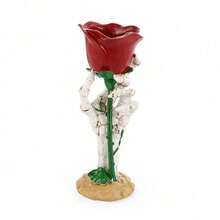 Skeleton Hand Holding A Rose Candle Holder, Decor Piece For Home And Living Room, Dark Style, Romantic Atmosphere Decoration - A - View 7