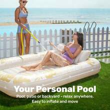 Inflatable Tanning Pool Lounge Chair, Adult Sunbathing Bathtub Pool Float, Inflatable Lounge Chair For Pool Sunbathing, Adult Tanning Bed Float - C - View 4