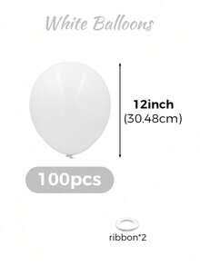 MINKOJA 5/10/12/18 Inch Multi-Color Latex Helium Round Balloons, Great For Birthday Wedding Anniversary Bridal Shower Graduation Gender Reveal Baptism New Year Holiday Party Decorations - White - View 29