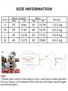 PETSIN 1PC Large Dog New Christmas Pet Supplies Clothing For Dogs, Cats - Funny Autumn/Winter Standing Snowman Transformation Costume - White - View 9